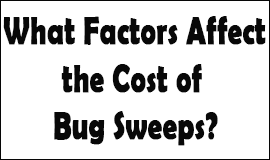 Bug Sweeping Cost Factors in Thatcham